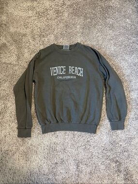Venice Beach California Crewneck Sweatshirt - Brown